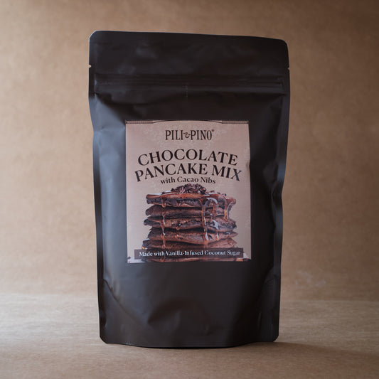 Chocolate Pancake Mix with Cacao Nibs