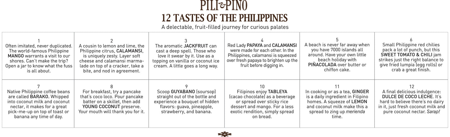 12 Taste of the Philippines Mini Jam Set