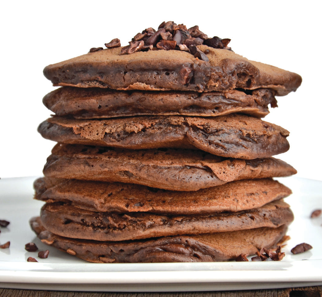 Chocolate Pancake Mix with Cacao Nibs